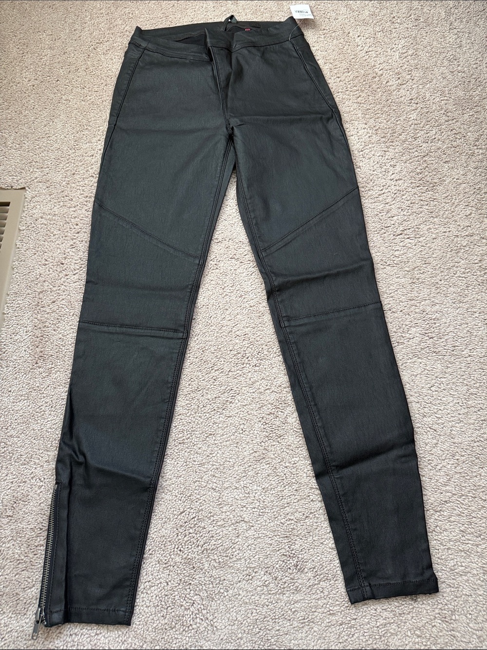 Women’s Size Medium Black Moto-Style Skinny Pants by SP Black Label